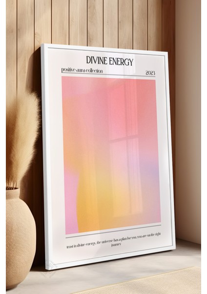 Aura Serisi Beyaz Çerçeveli Poster, Tablo No:55 fırsatları