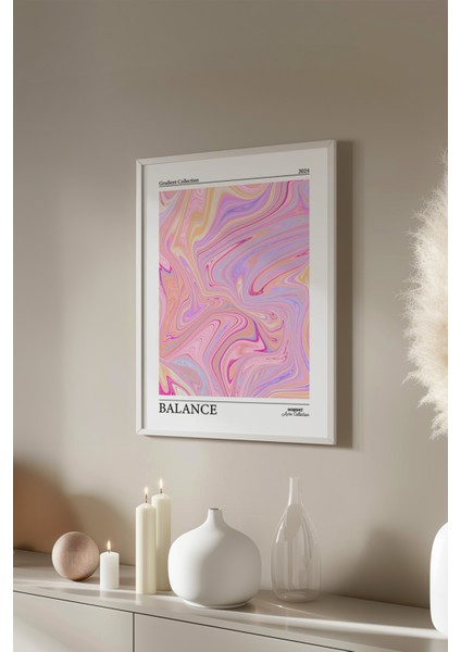 Aura Serisi Beyaz Çerçeveli Poster, Tablo No:27