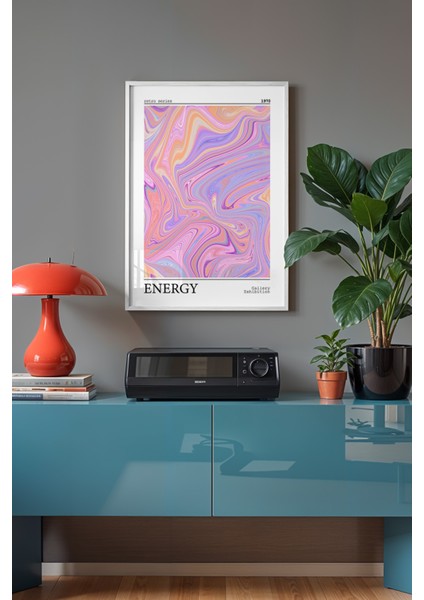 Aura Serisi Beyaz Çerçeveli Poster, Tablo No:57 fiyatları