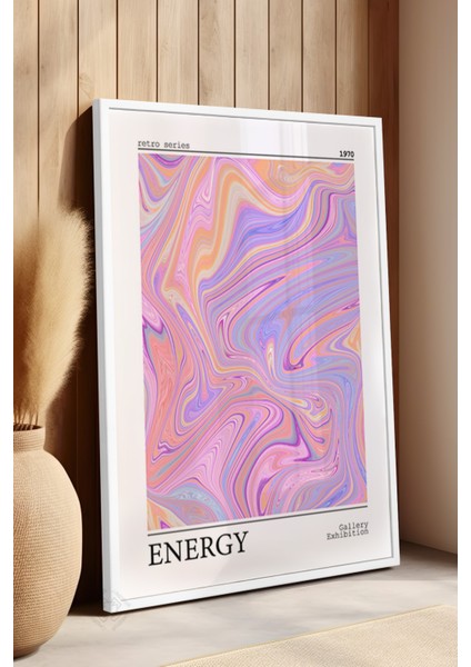 Aura Serisi Beyaz Çerçeveli Poster, Tablo No:57 fırsatları