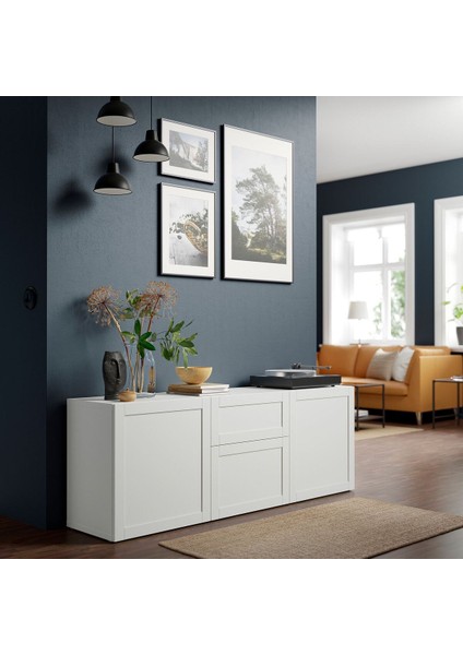 Dolap Kombinasyonu, Beyaz, 180X42X65 Cm, Hanvıken, Çıt Çıt Raylı modelleri