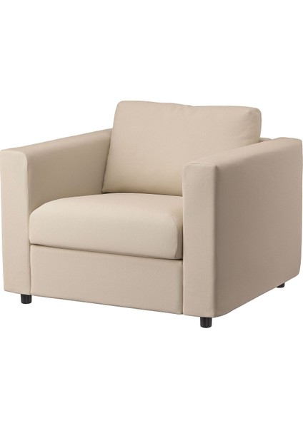 Tekli Koltuk, Hallarp Bej, Dar Kolçaklı