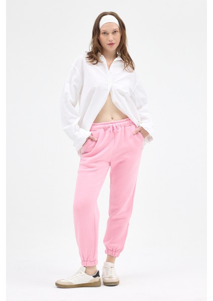 9151M Paça Lastik Cepli Eşofman Pembe