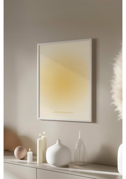Aura Serisi Beyaz Çerçeveli Poster, Tablo NO:178