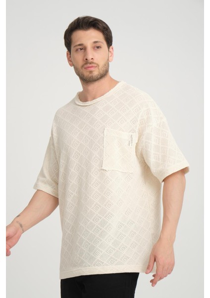 R-5832 Tek Cep Detaylı Örme Tişört indirimleri