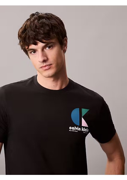 Calvın Kleın Erkek Marka Logolu Organik Pamuklu Günlük Kullanıma Uygun Siyah T-Shirt LV04RC843G Ub1 fiyatları