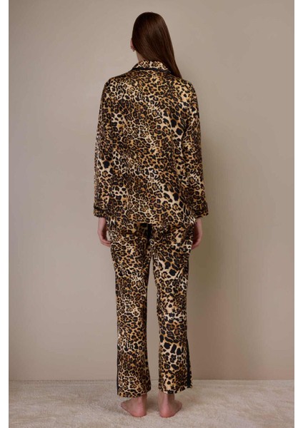 3965 Leopar Saten Pijama Takımı fiyatları