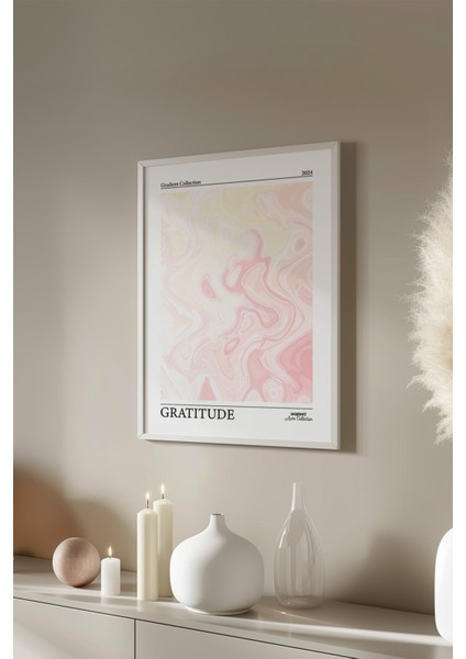 Aura Serisi Beyaz Çerçeveli Poster, Tablo No:38