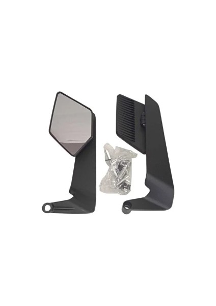 Naked Scooter Motosiklet Uyumlu Karbon Desen Ayarlanabilir Kanat Gidon Aynası