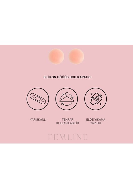 Kadın Göğüs Ucu Gizleyici ve Kapatıcı Yuvarlak Silikon Ped Düz indirimleri