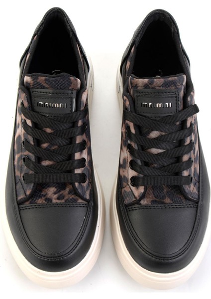 Siyah Leopar Kadın Sneaker K01179300822 fırsatları
