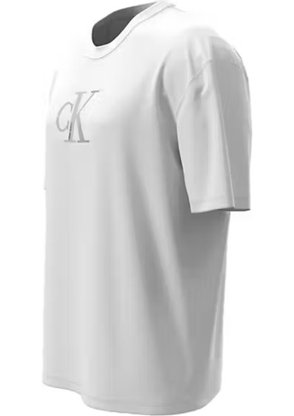 Calvın Kleın Erkek Marka Logolu Organik Pamuklu Günlük Kullanıma Uygun Beyaz T-Shirt LV04RC857G Yaa fiyatları