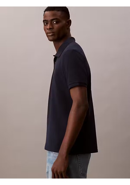 Calvın Kleın Erkek Marka Logolu Organik Pamuklu Polo Yakalı Kısa Kollu Günlük Kullanıma Uygun Şık Görünümlü Lacivert Polo Yaka T-Shirt LV040EM269 Cef fiyatları