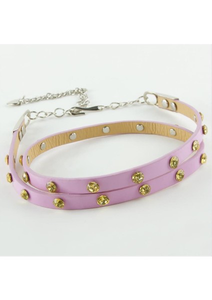 Zengezur Klasik Deri Taşlı Kemer-Turuncu fiyatları