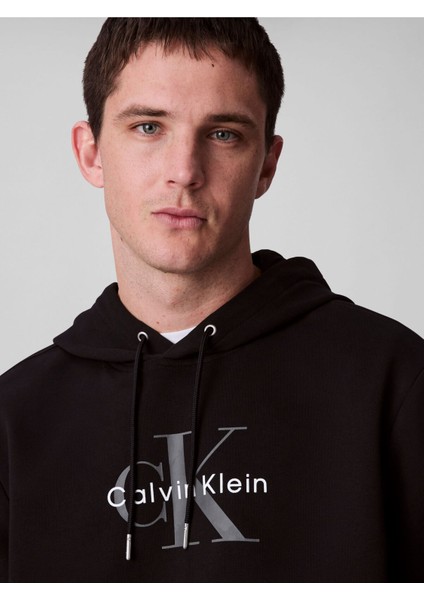 Calvın Kleın Erkek Marka Logolu Kapüşonlu Uzun Kollu Günlük Kullanıma Uygun Siyah Sweatshirt LV04RC282G Ub1 fiyatları