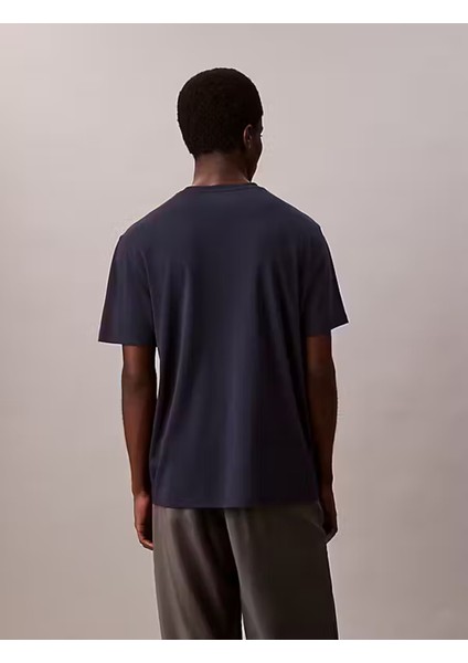 Calvın Kleın Erkek Marka Logolu Organik Pamuklu Günlük Kullanıma Uygun Lacivert T-Shirt LV04LB275G Cef fiyatları