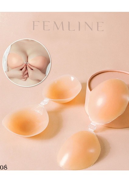 Klipsli Yapışkanlı Silikon Sütyen - Kapatıcı - Toparlayıcı - Kaldırıcı - Dikişsiz modelleri