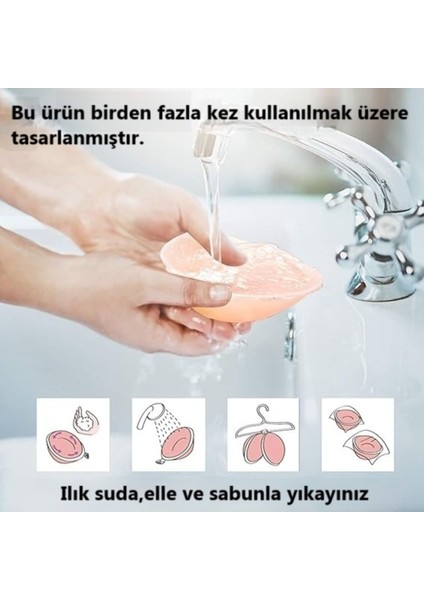 Klipsli Yapışkanlı Silikon Sütyen - Kapatıcı - Toparlayıcı - Kaldırıcı - Dikişsiz