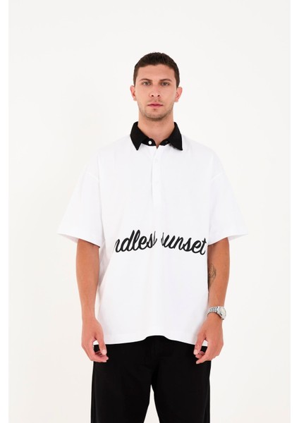 R-5858 Yarım Pat Nakış Detaylı Tişört fiyatları