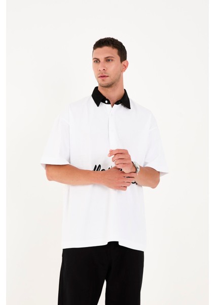 R-5858 Yarım Pat Nakış Detaylı Tişört fırsatları