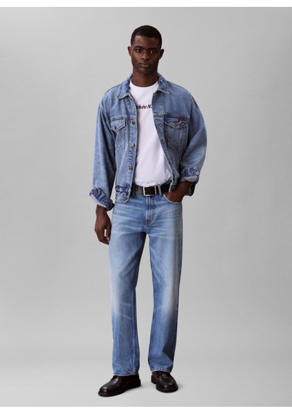 Calvın Kleın Erkek Marka Logolu Organik Pamuklu Günlük Kullanıma Uygun Beyaz T-Shirt LV04RC858G Yaa