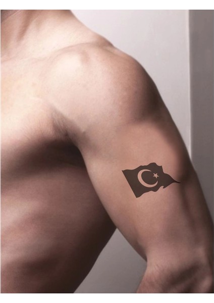 Dalgalanan Türk Bayrağı Tattoo Geçici Dövme Şablonları Kına Kalıpları fiyatları