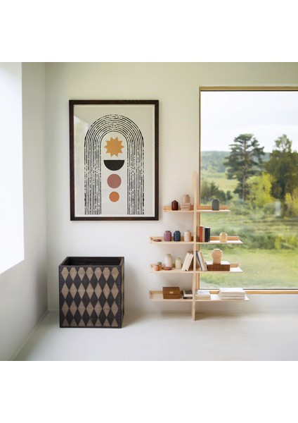 Ahşap Çerçeveli 3'lü Poster Tablo Seti | Modern Stil Minimal Duvar Dekoru fiyatları