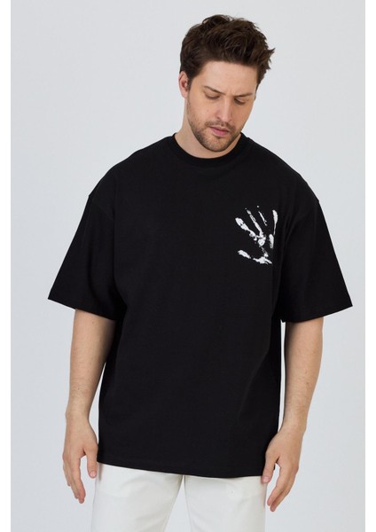 R-5863 Ön ve Arka Baskı Detaylı Süprem Tişört fiyatları