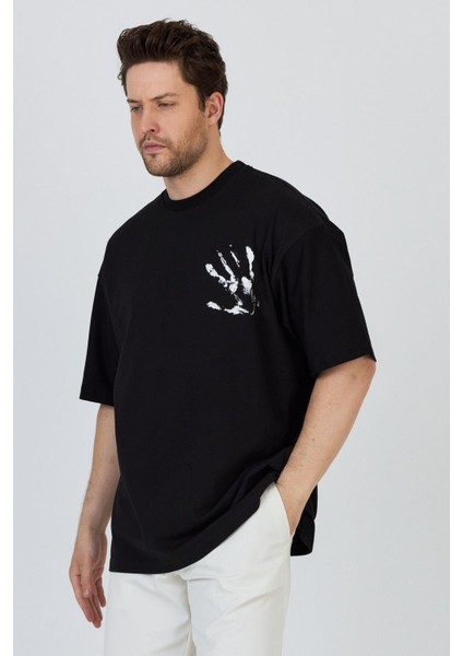 R-5863 Ön ve Arka Baskı Detaylı Süprem Tişört fırsatları