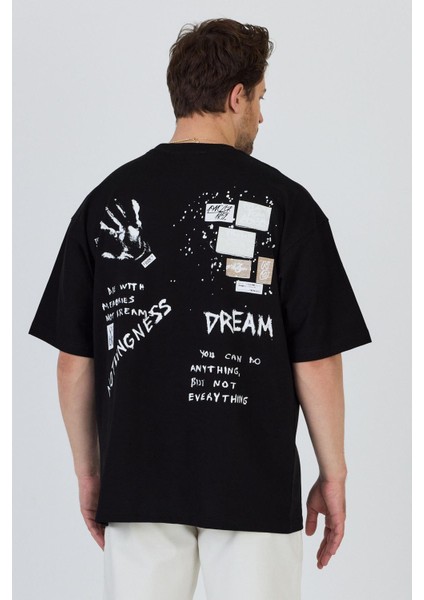 R-5863 Ön ve Arka Baskı Detaylı Süprem Tişört indirimleri