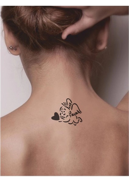 Bebek Melek Kalp Tattoo Geçici Dövme Şablonları Kına Kalıpları fiyatları