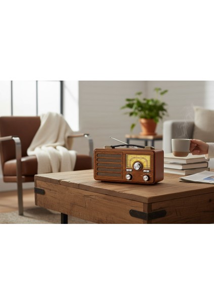 Nostaljik Gerçek Ahşap Radyo,şık Tasarım , Bluetooth Nostalji Radyo fiyatları