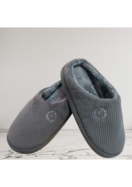 Kışlık Erkek Ev Terliği Gri Spor fiyatları