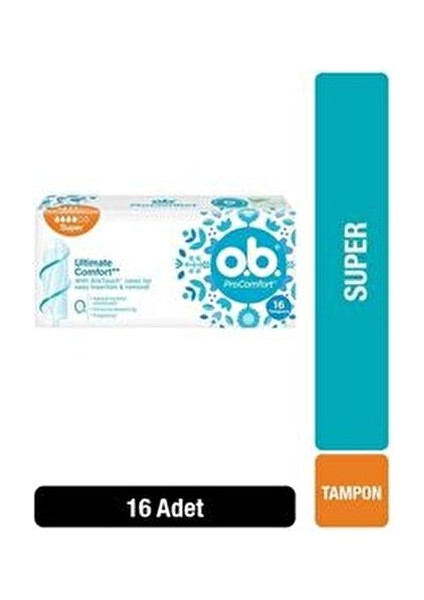 Süper Tampon 16'lı Dynamic Fit Teknolojisi ile Gün Boyu Konfor Sağlar fiyatları