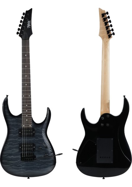 CRADE-25AMP Grey Rosewood Super Strat Kasa Hh Yüksek Kaliteli 25W Amfili Elektro Gitar Seti modelleri