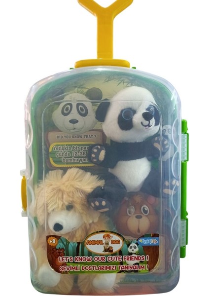 Asya Oyuncak Bavul Peluş Ikili Panda Ayı CESE-10040