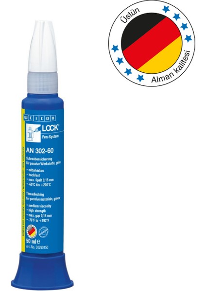 Weıconlock® An 302-60 Sızdırmazlık Malzemesi 50 Ml, Yeşil