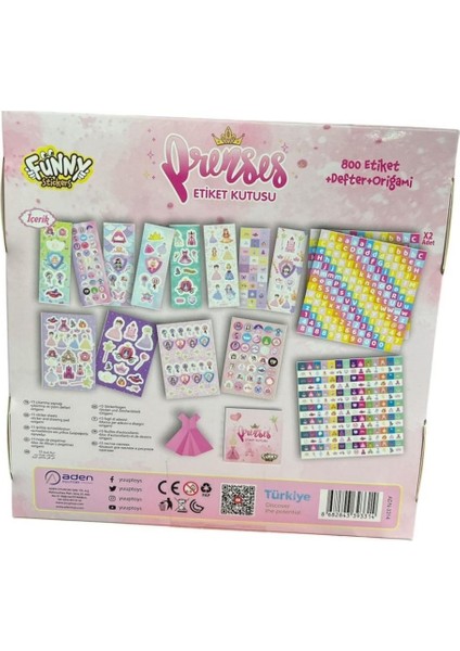 Aden Oyuncak Prenses Sticker Seti 802 Parça ADN-3314 fiyatları