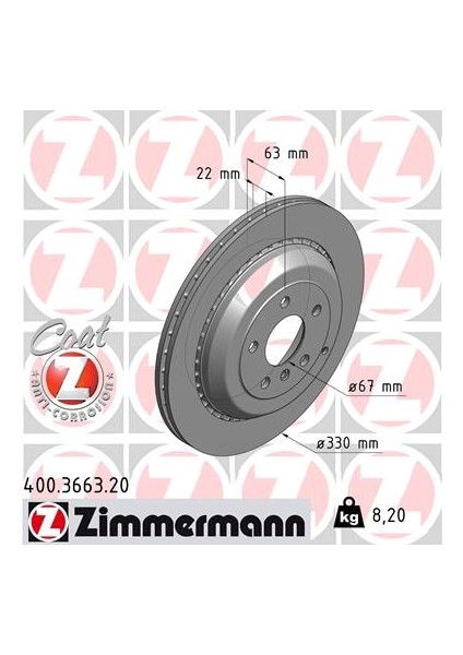 Fren Dıskı Arka 4-Matic Mercedes X164 W251 W164