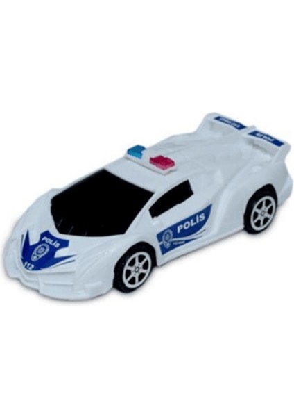 Sebat Oyuncak Sürtmeli Sevimli Arabalar SB-2047–BEYAZ Polis Aracı