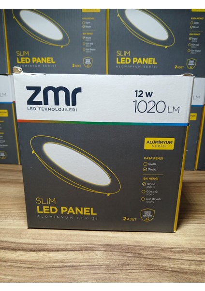 12 Watt Yuvarlak Slim Panel Sıva Altı Aluminyum Soğutuculu Beyaz Işık