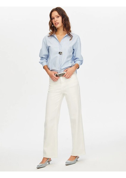 Wide Leg Fit Likralı Kadın Jean Pantolon W26JPN011 fiyatları