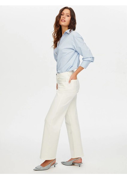 Wide Leg Fit Likralı Kadın Jean Pantolon W26JPN011 indirimleri