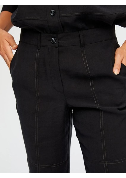 Dikiş Detaylı Staright Fit Kadın Pantolon W26PNT004 fırsatları