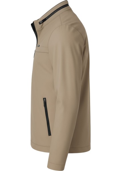 Erkek Krem Pamuk Polyester Karışımlı Su Itici Içi Kürklü Kaban – Rüzgar Geçirmez, Hafif ve dayanıklı fiyatları