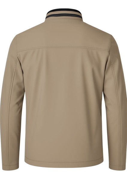 Erkek Krem Pamuk Polyester Karışımlı Su Itici Içi Kürklü Kaban – Rüzgar Geçirmez, Hafif ve dayanıklı indirimleri