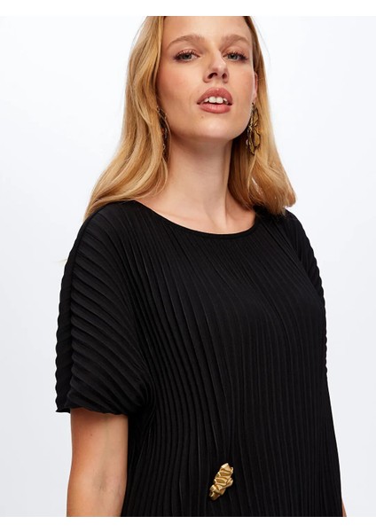 Kendinden Piliseli Örme Kadın Torba Elbise W26ELB025 fırsatları