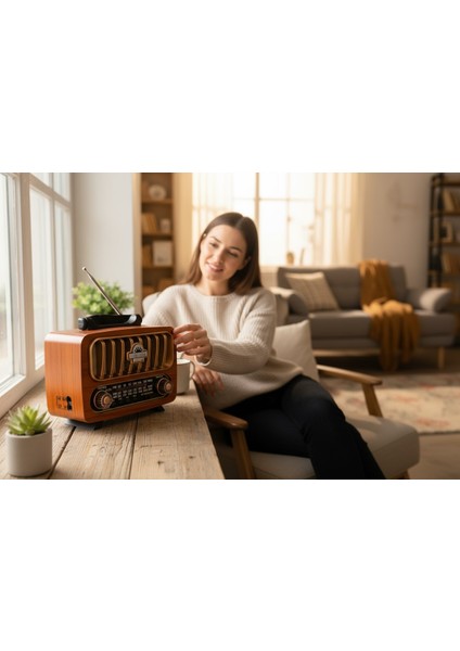 Nostalji Eskitme Radyo Bluetooth Özellikli Nostaljik Radyo(Usb,hd Kart Özellikli) fiyatları