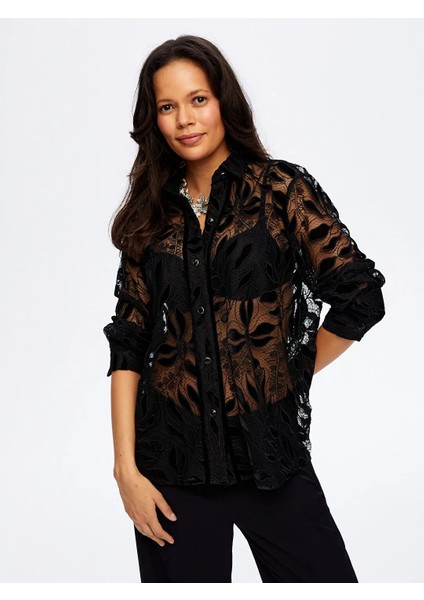 Dantelli Kadın Gömlek W26GML018