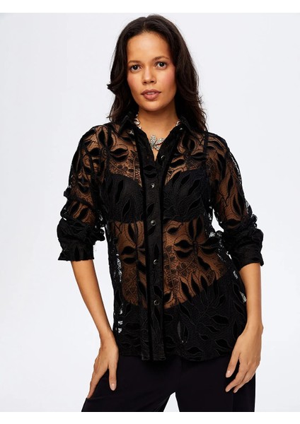 Dantelli Kadın Gömlek W26GML018 fırsatları